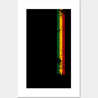 Reggae Rasta Rastafari Jamaica Color Stripe Posters and Art